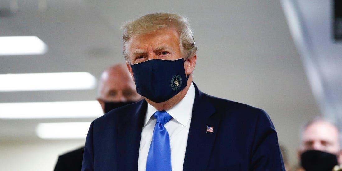 ترامپ هم ماسک زد